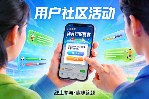 用户社区活动：用户在参与线上体育知识竞赛