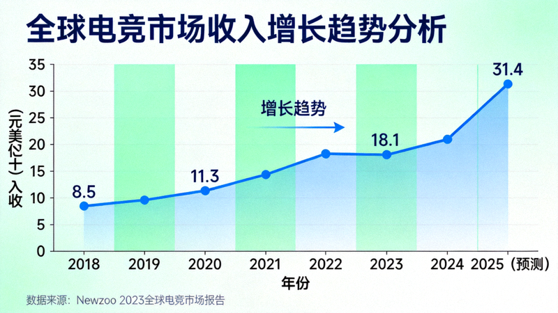 全球电竞市场收入增长趋势分析图表