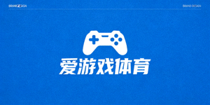 爱游戏体育官方标志：蓝色背景上的白色游戏手柄与文字组合