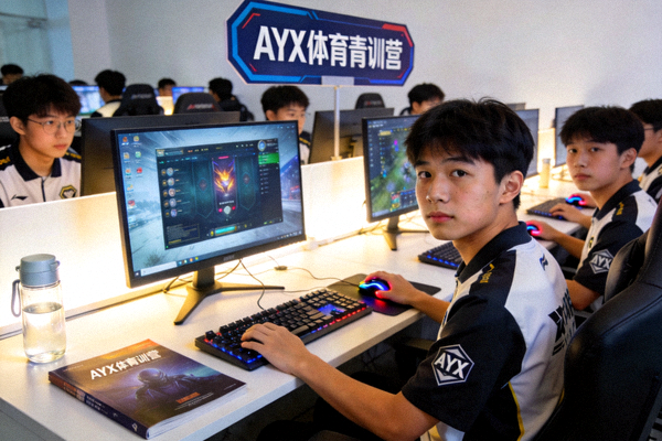 AYX体育青训营中年轻选手们正在电脑前认真训练