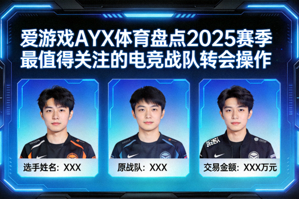 爱游戏AYX体育盘点2025赛季最值得关注的电竞战队转会操作，屏幕上显示选手卡片与交易金额