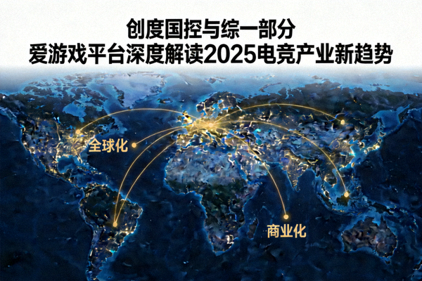 爱游戏平台深度解读2025电竞产业新趋势，世界地图上标注着全球化与商业化的连接线