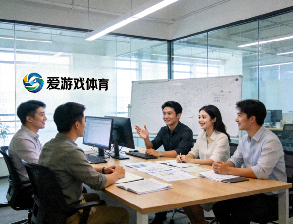爱游戏体育公司团队在现代办公室中协作办公的场景